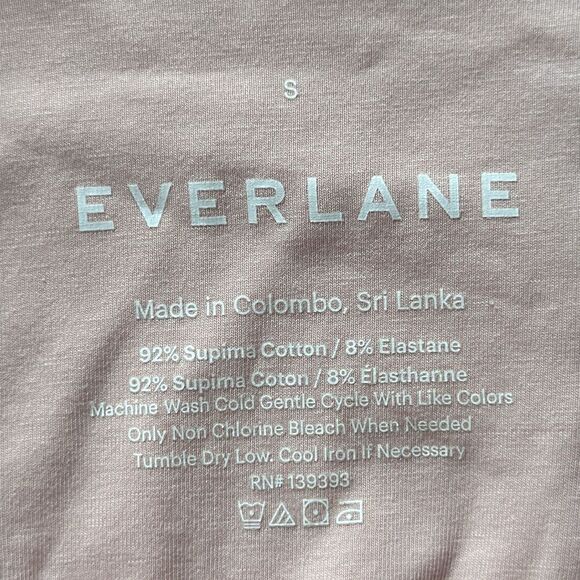 Everlane Supima Cotton Scoop Back Bodysuit Tank Top Light Pink SzS - Picture 11 of 11